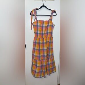 Vibrant Summer/Fall Picnic Plaid Dress
